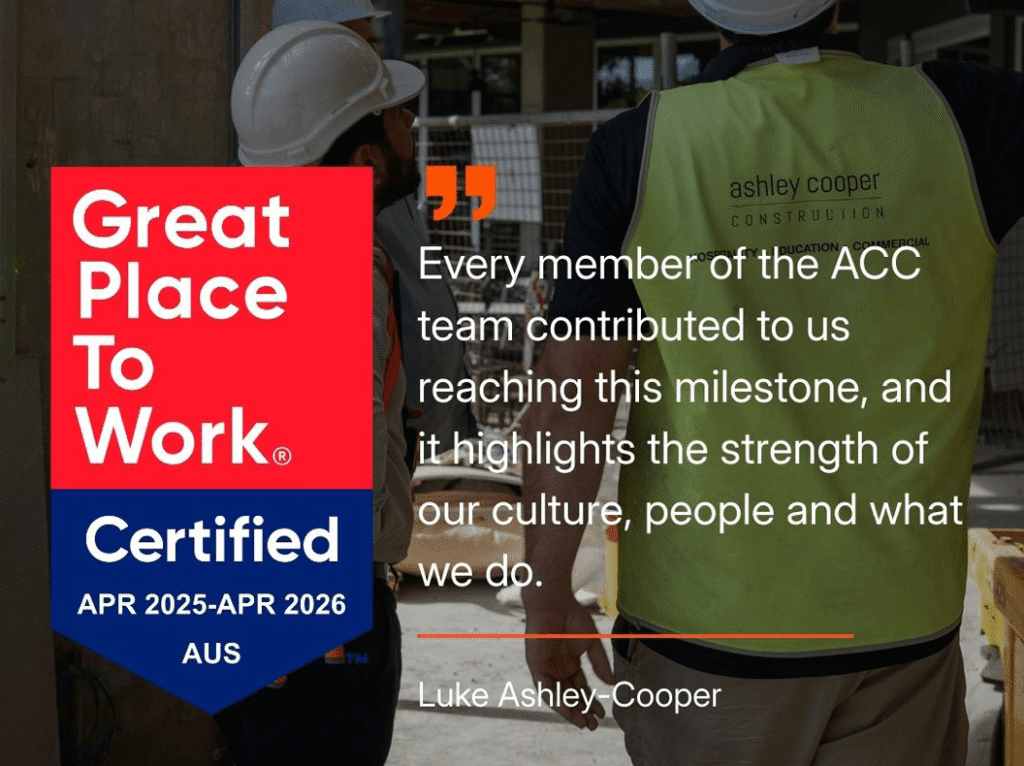 Ashley Cooper Constructions Named a Great Place to Work