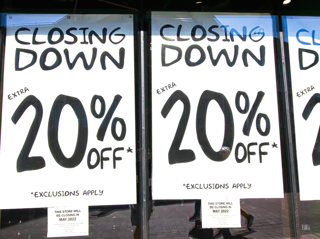Closing Down Sale