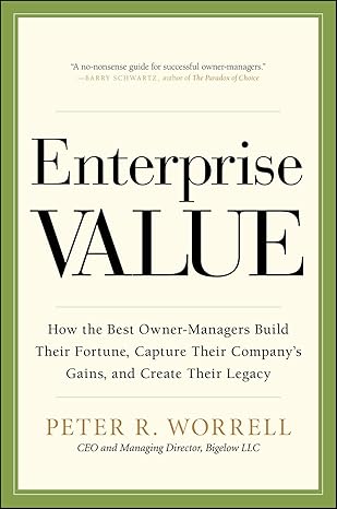 Enterprise Value - recommended book for business owners